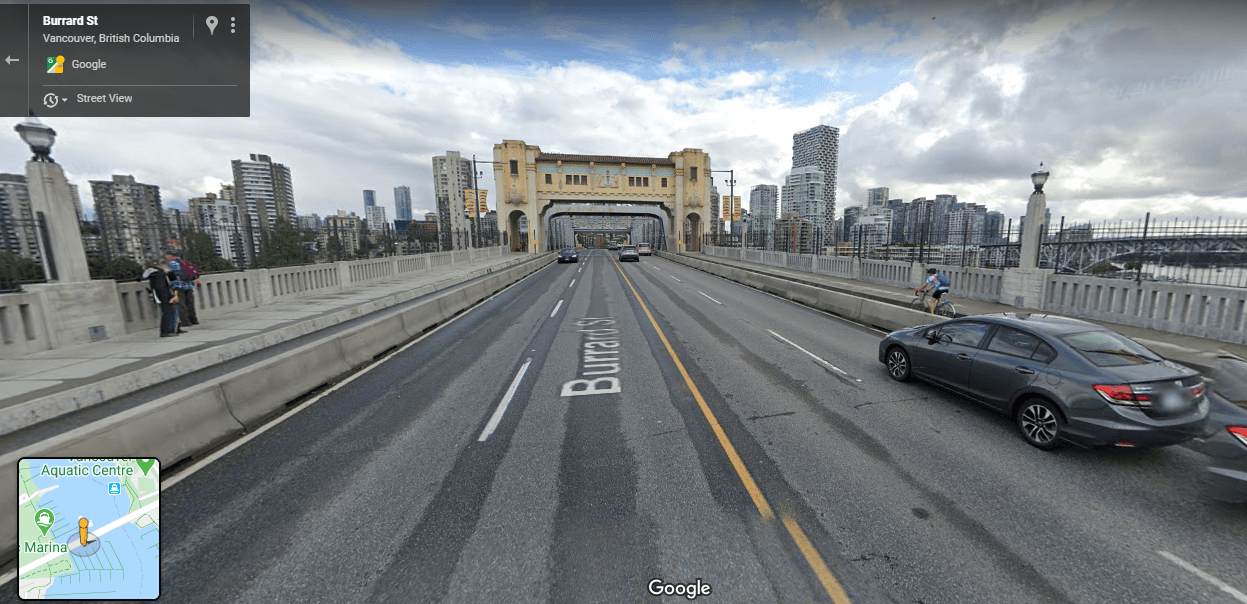 Burrard bridge bike store lane